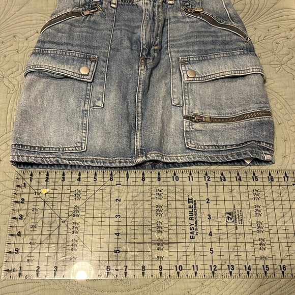 Free People We The Free 24 Denim Pocket / Zipper Skirt - Size 24 US - Picture 16 of 16